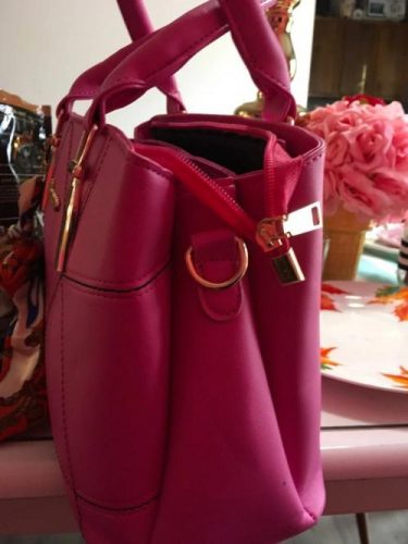 MCB SUMMER SUPERIOR LEATHER HANDBAG WITH SILK CRAFT photo review